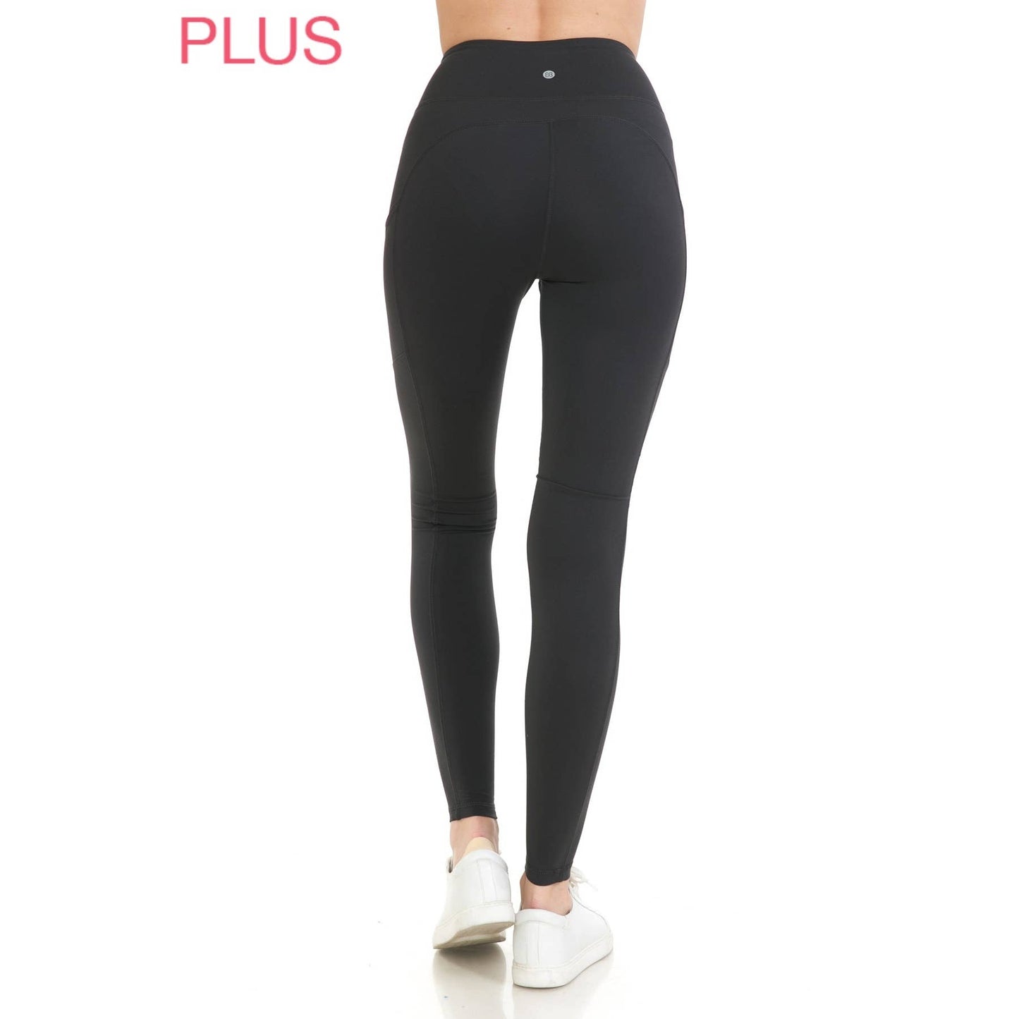 Plus Size Premium High Waist Solid Activewear Leggings: Charcoal / 1XL