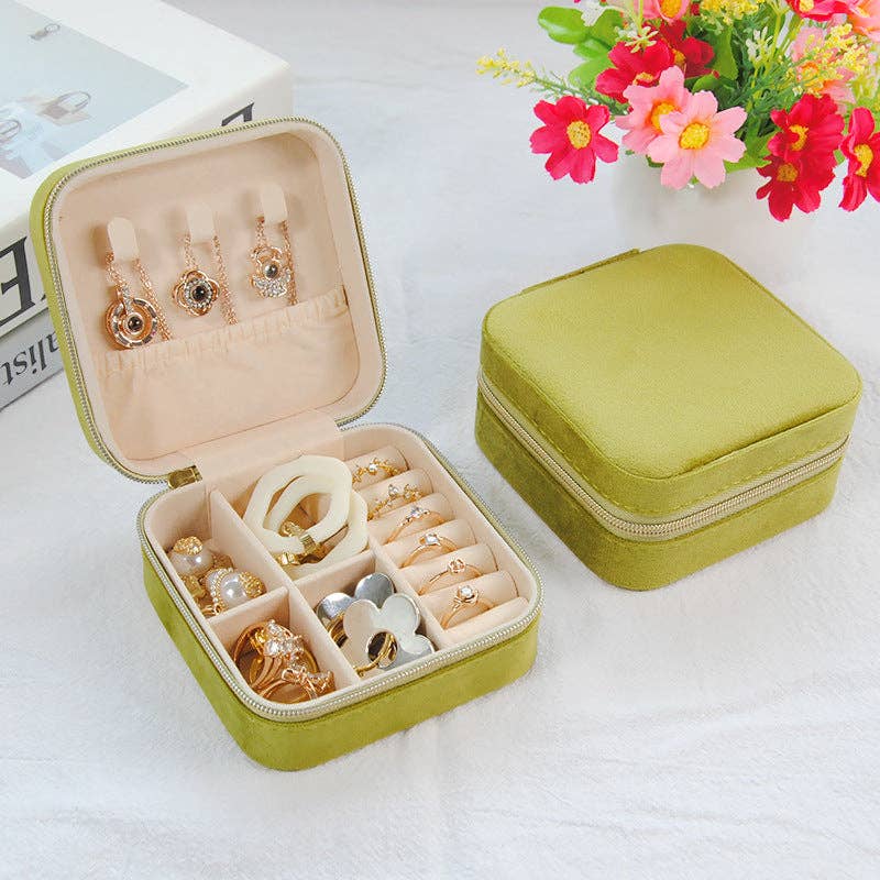 Fashionable Velvet Jewelry Storage Box