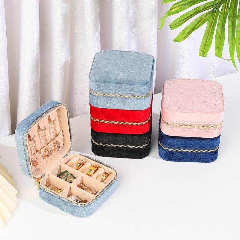 Fashionable Velvet Jewelry Storage Box
