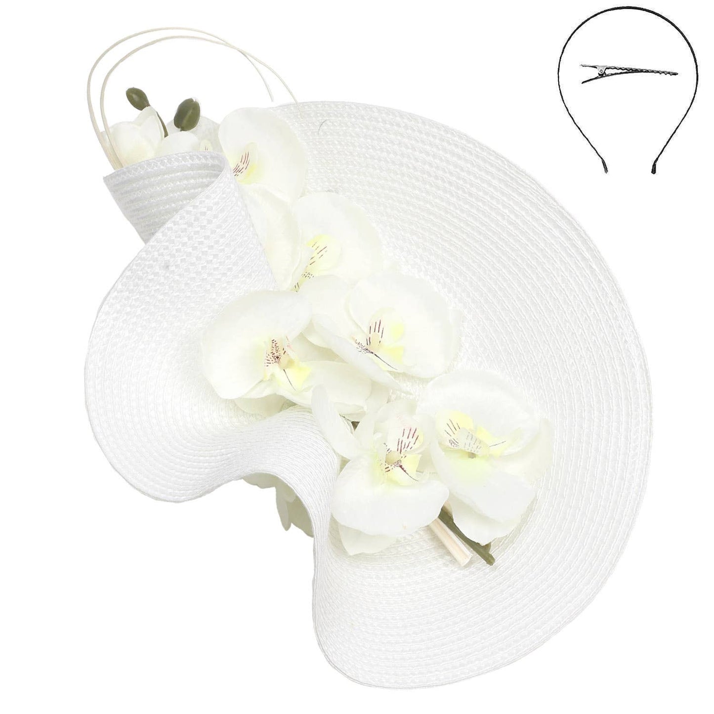 Fashion Fascinator with Orchid Flower