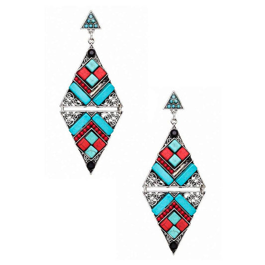 Iconic Stone Pave Western Earrings