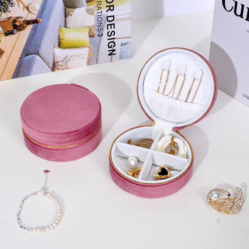 Fashionable Velvet Jewelry Storage Box