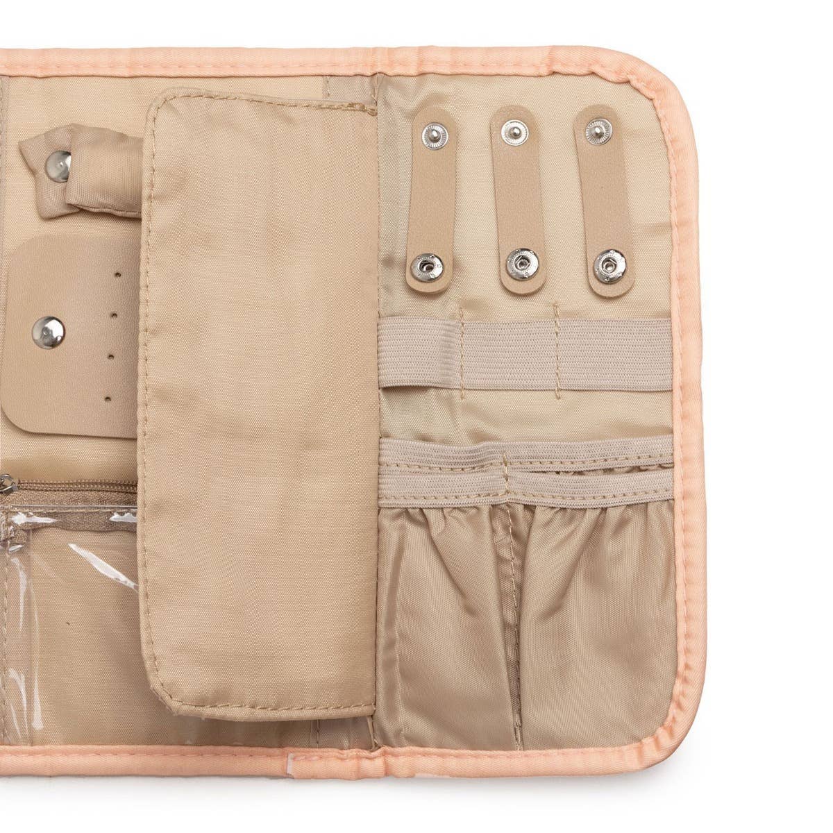 Portable Travel Jewelry Organizer Roll,Foldable for Earrings
