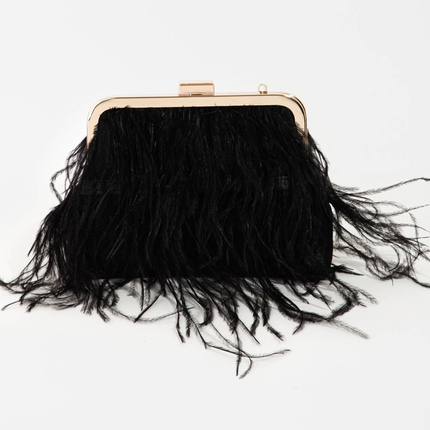 Feather Fringe Clutch Bag