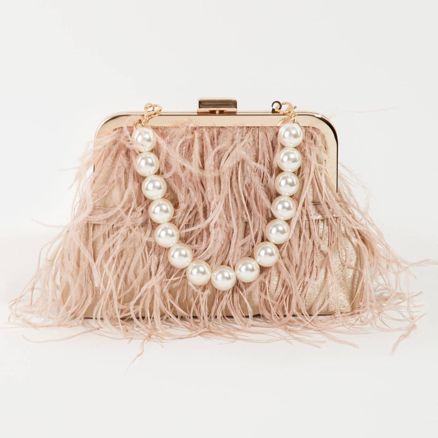 Feather Fringe Clutch Bag