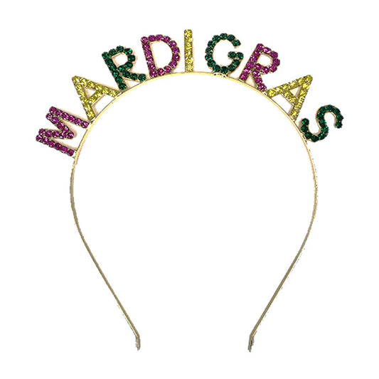 Rhinestone Mardi Gras Festival Headband