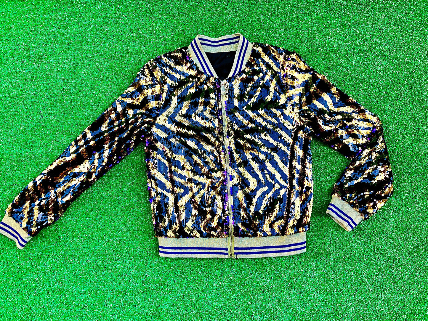 GLEAUX GIRL™ ORIGINAL GAMEDAY™ SEQUIN JACKET  TIGER STRIPE