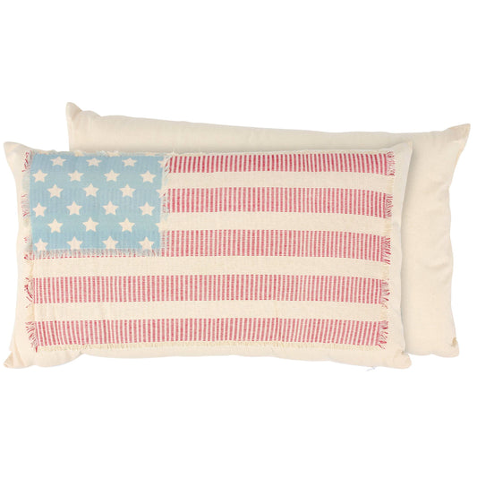 Vintage Americana Flag Pillow
