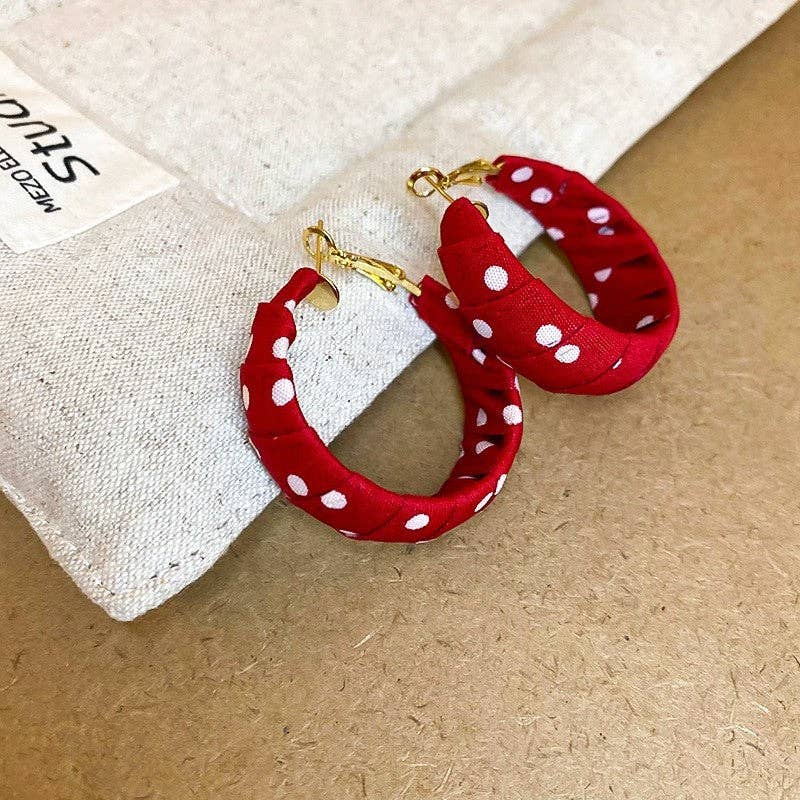 Fabric Wrapped Earrings
