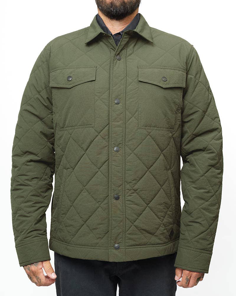 Ignite Quilted Jacket - Dark Olive: Dark Olive / XL