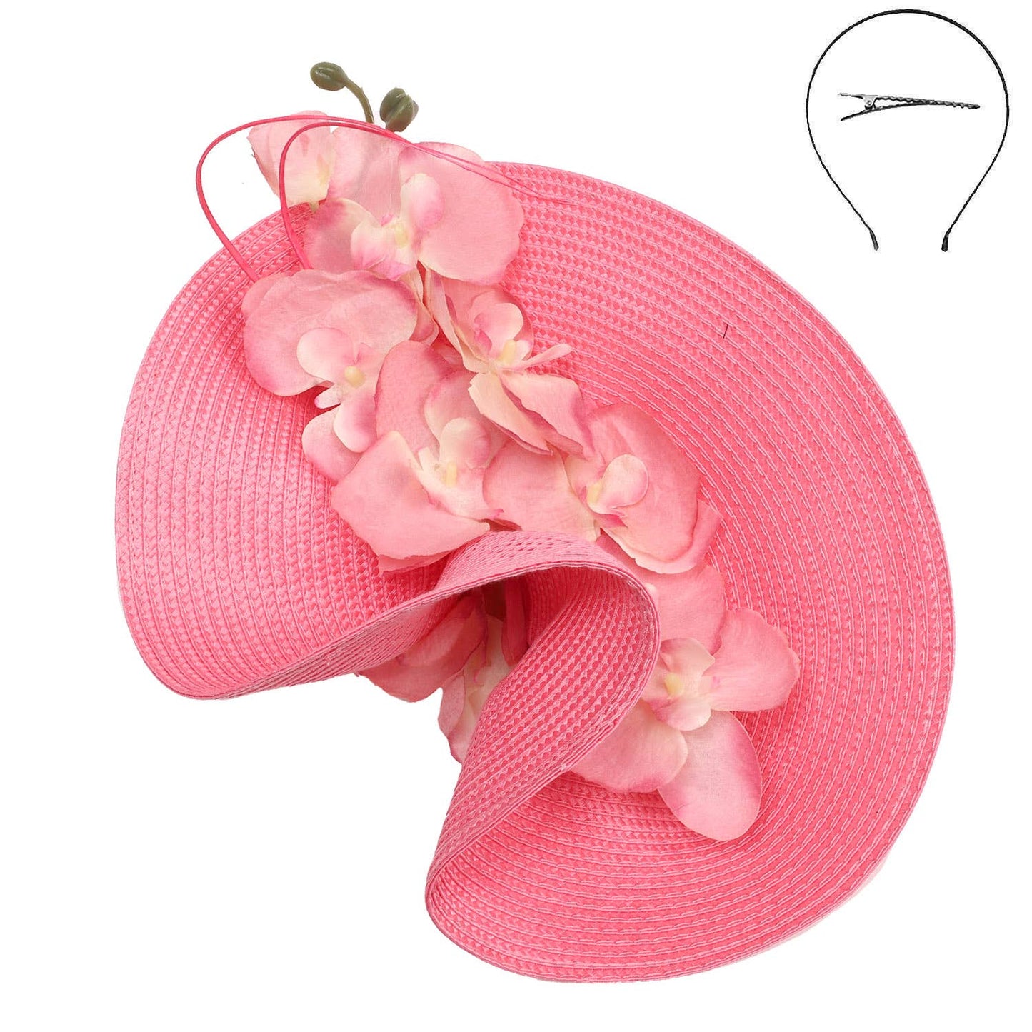 Fashion Fascinator with Orchid Flower