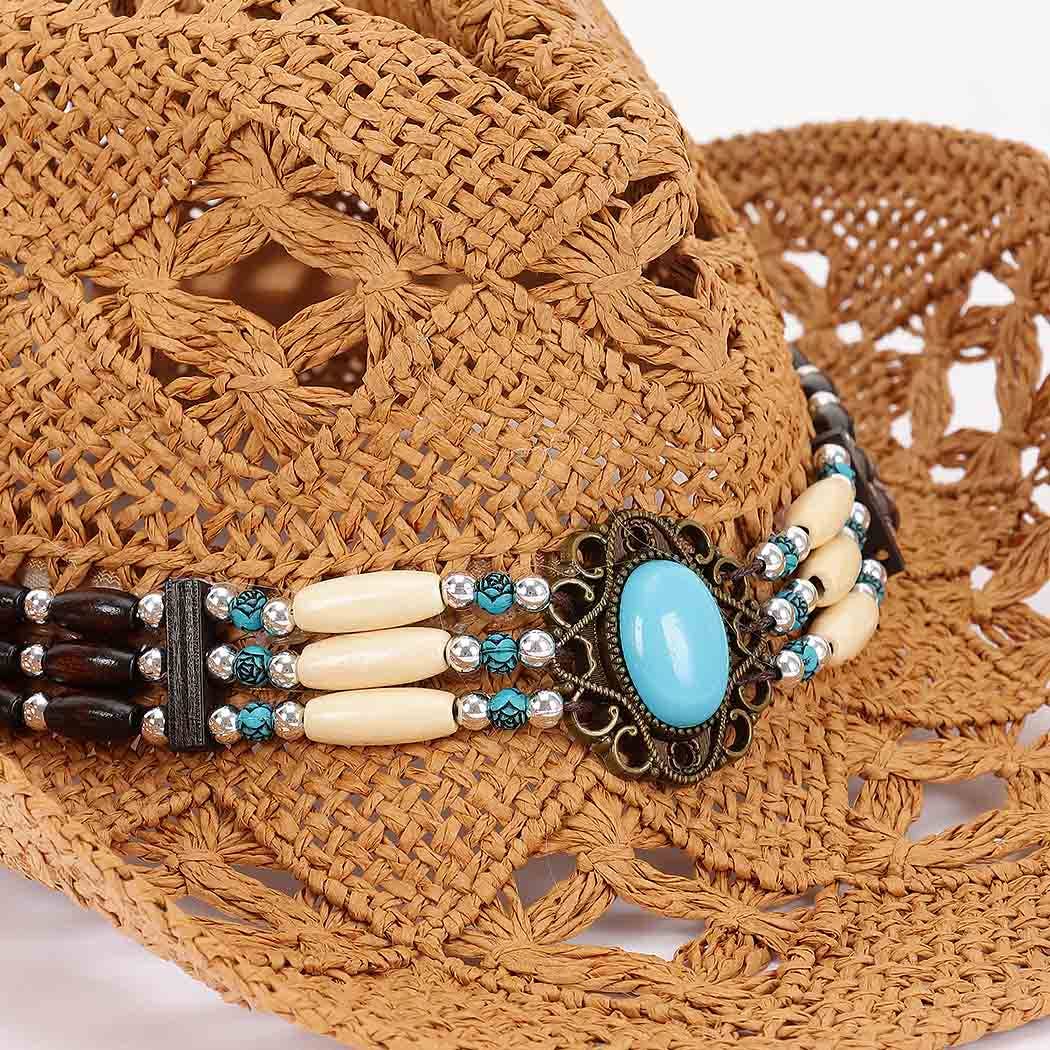 Faux Straw Cowboy Hat: KH