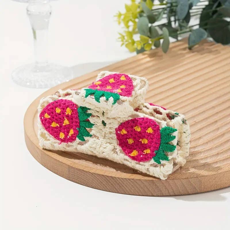 Pastoral Style Knitted Crochet Hair Claws