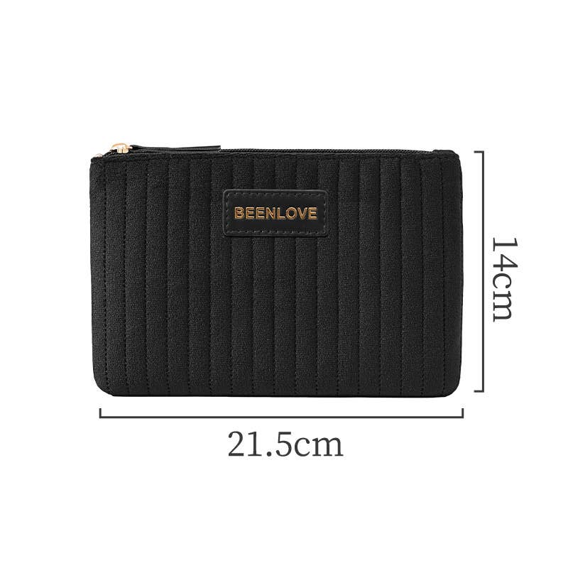 Travel Portable Zipper Canvas Cosmetic Storage Bag