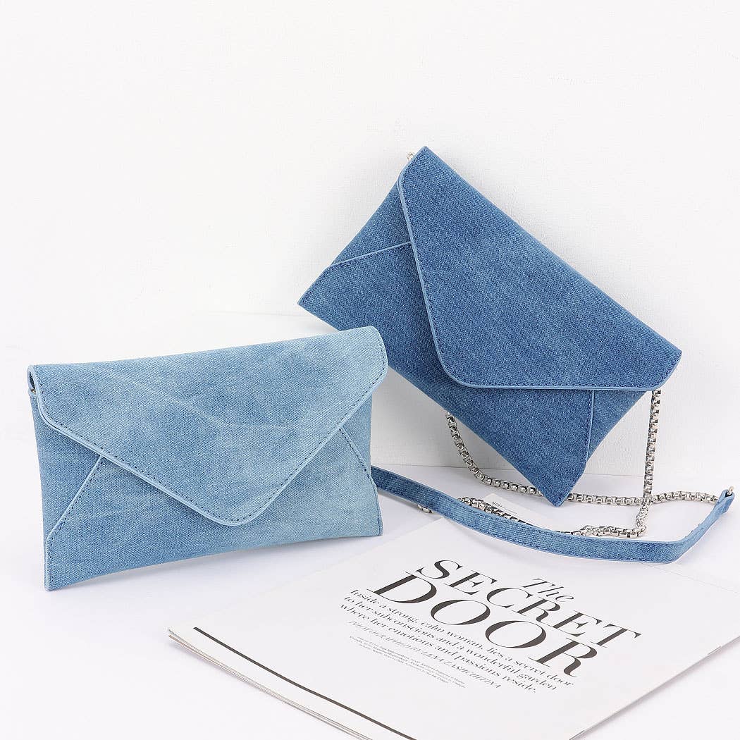 Denim Envelope Clutch: LBL