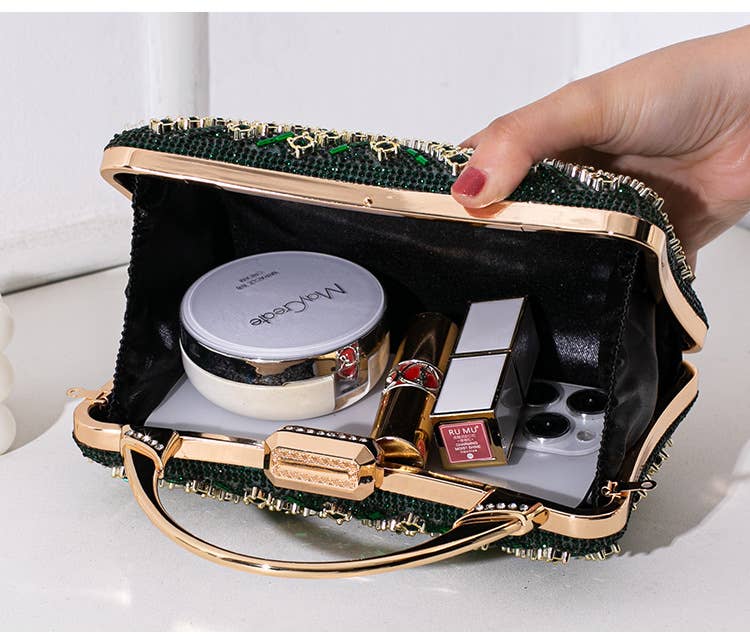 Women's High-End Diamond-Studded Banquet Handbag