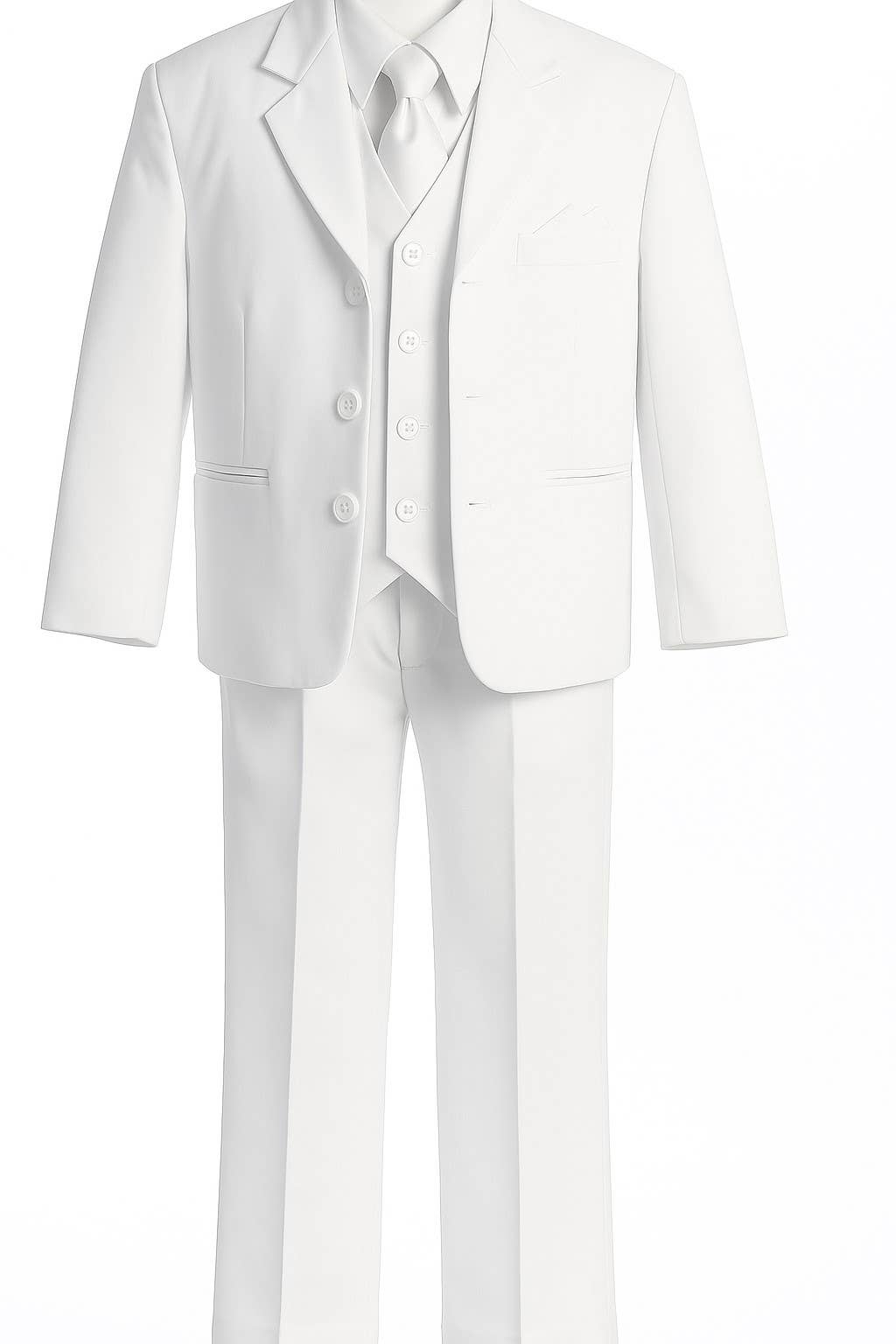 5 Piece Boys Formal Dress Suit with Shirt and Vest : Black / 1T