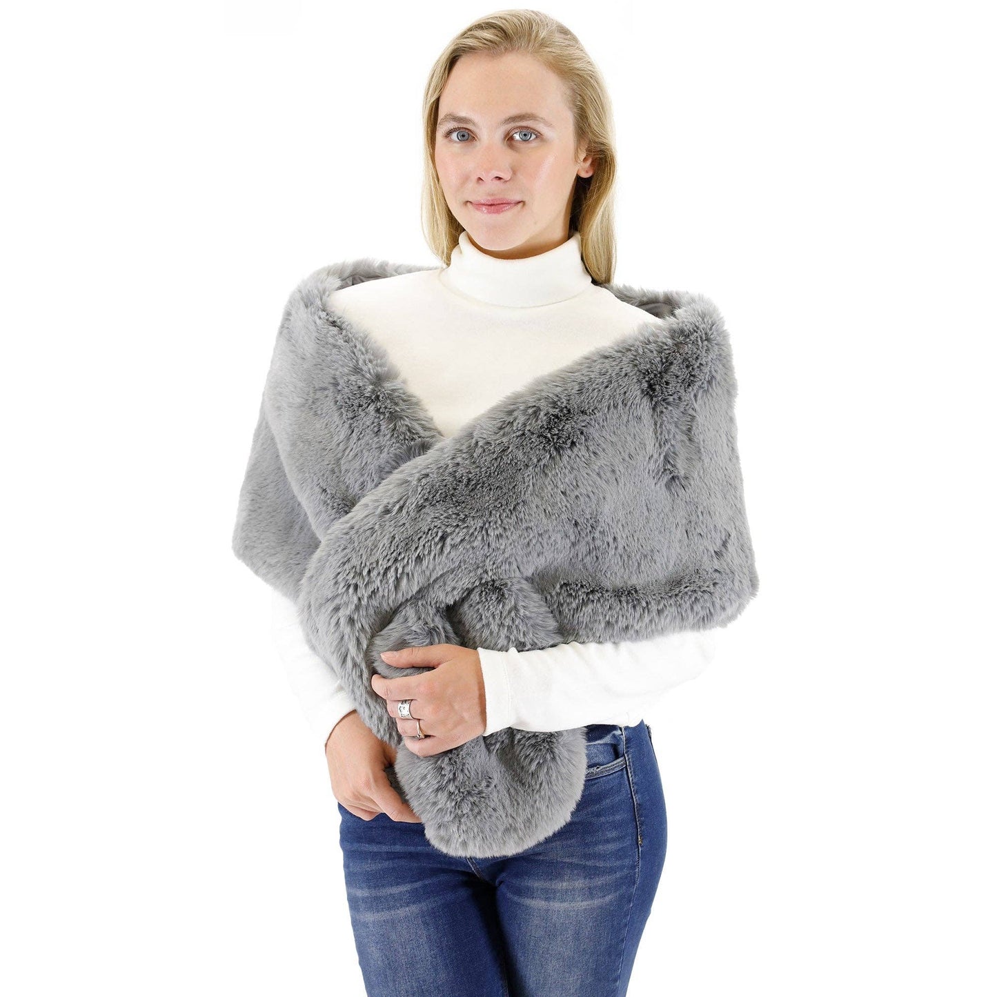 Mink Fur Shawl Wide