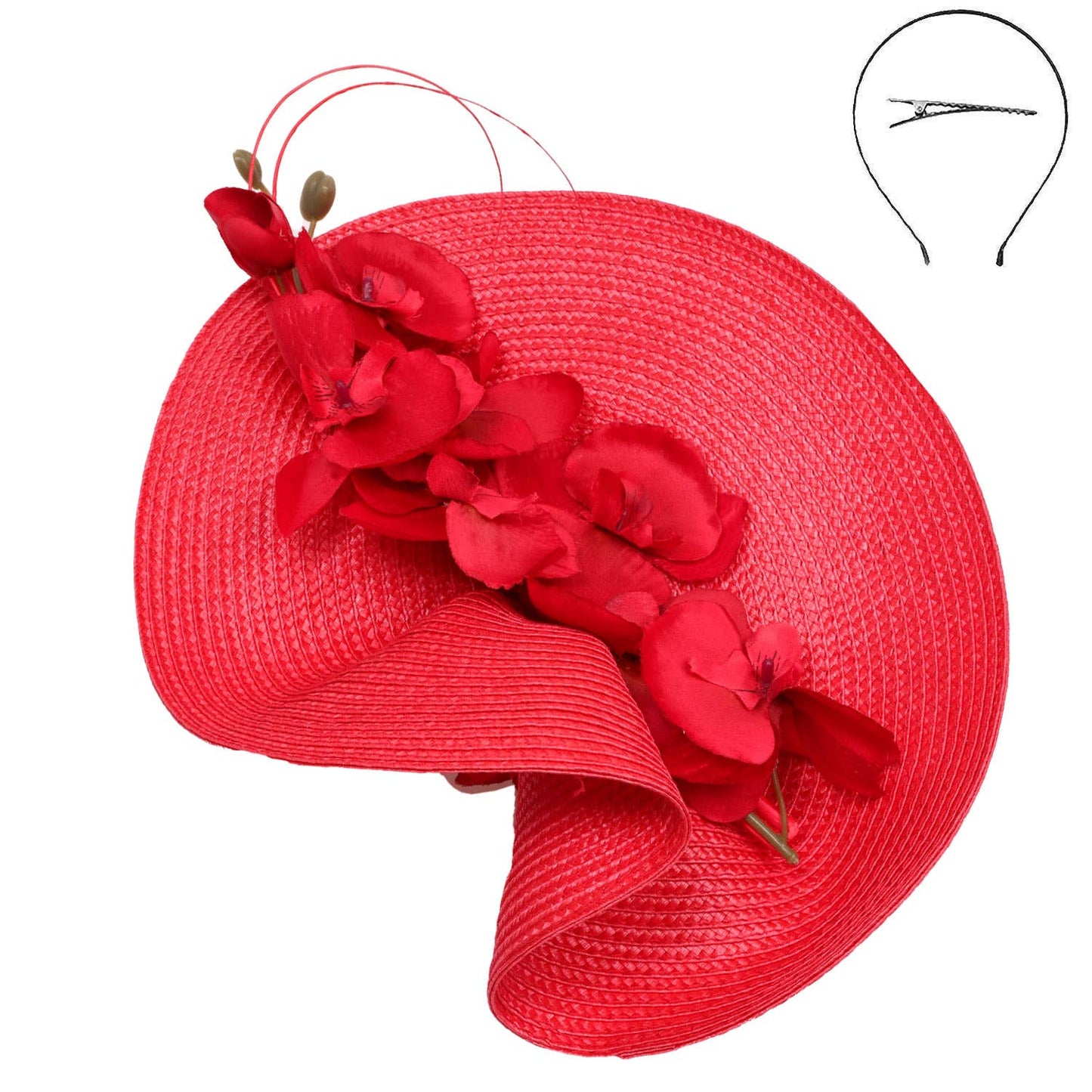 Fashion Fascinator with Orchid Flower
