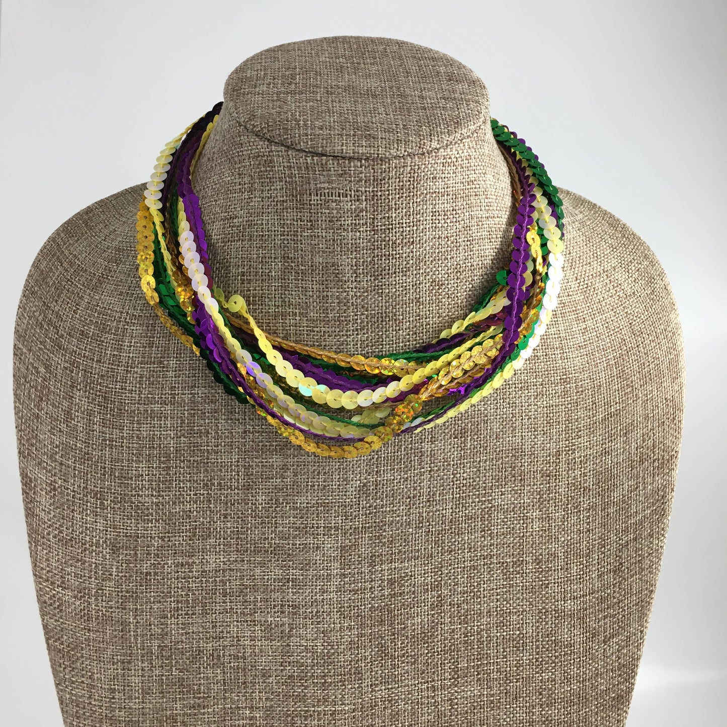 Mardi Gras sequin necklace 