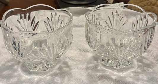 Twin Vintage Pedestal Bowls