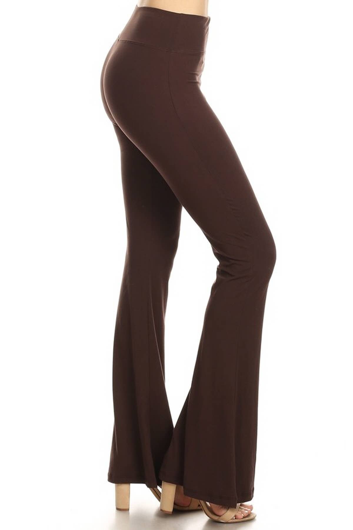 Buttery Soft High Waist Solid Palazzo Pants: Black / S