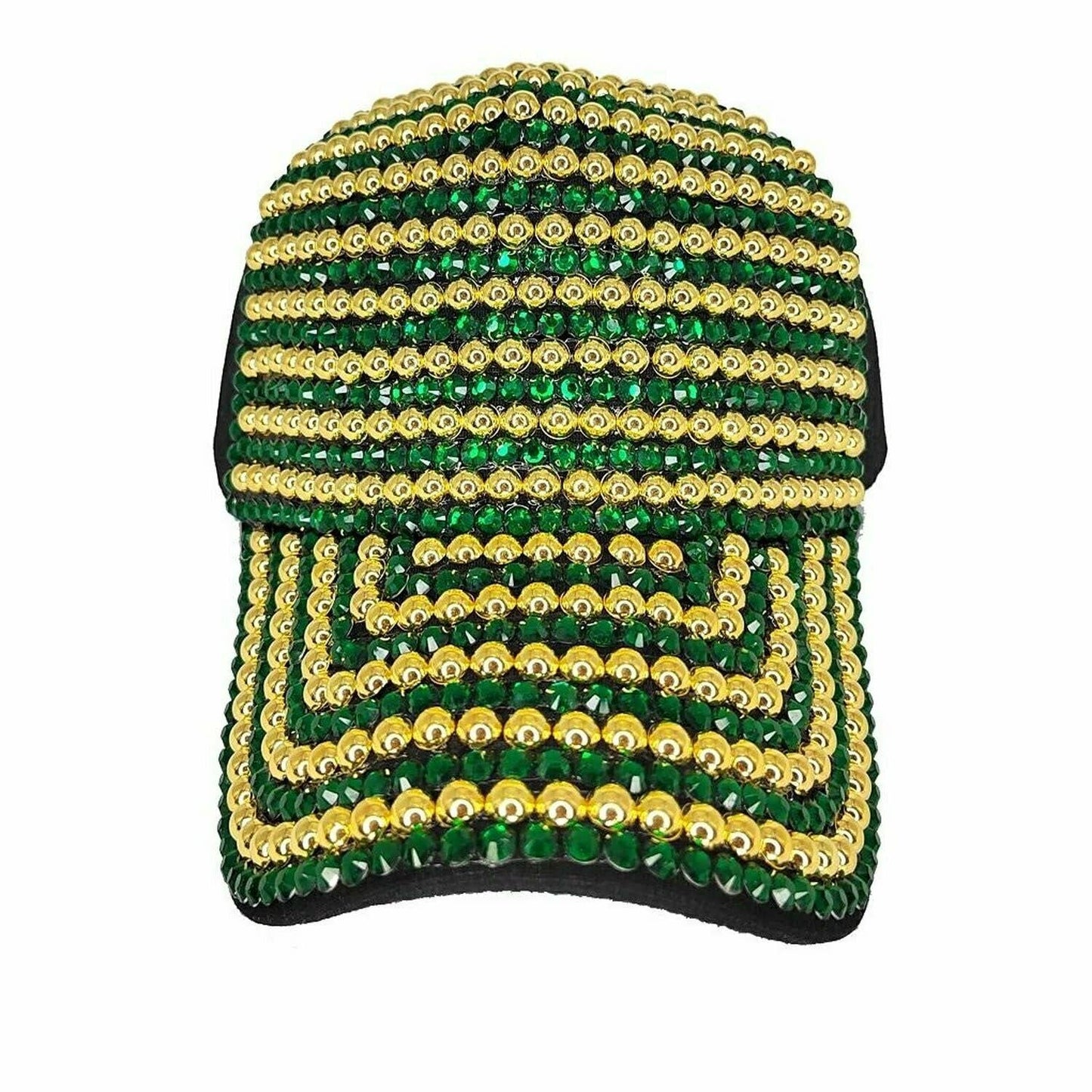 Full Front Rainbow AB Stone Multi Rhinestone Fashion Cap