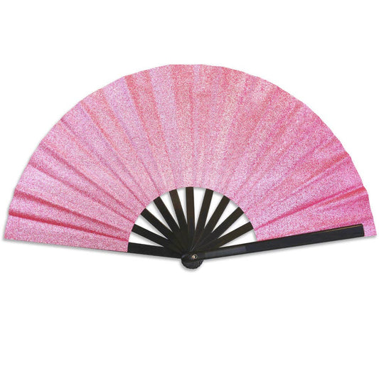 Glitter Pink X-Large Hand Fan