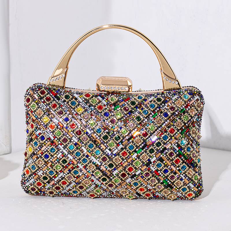 Women's High-End Diamond-Studded Banquet Handbag