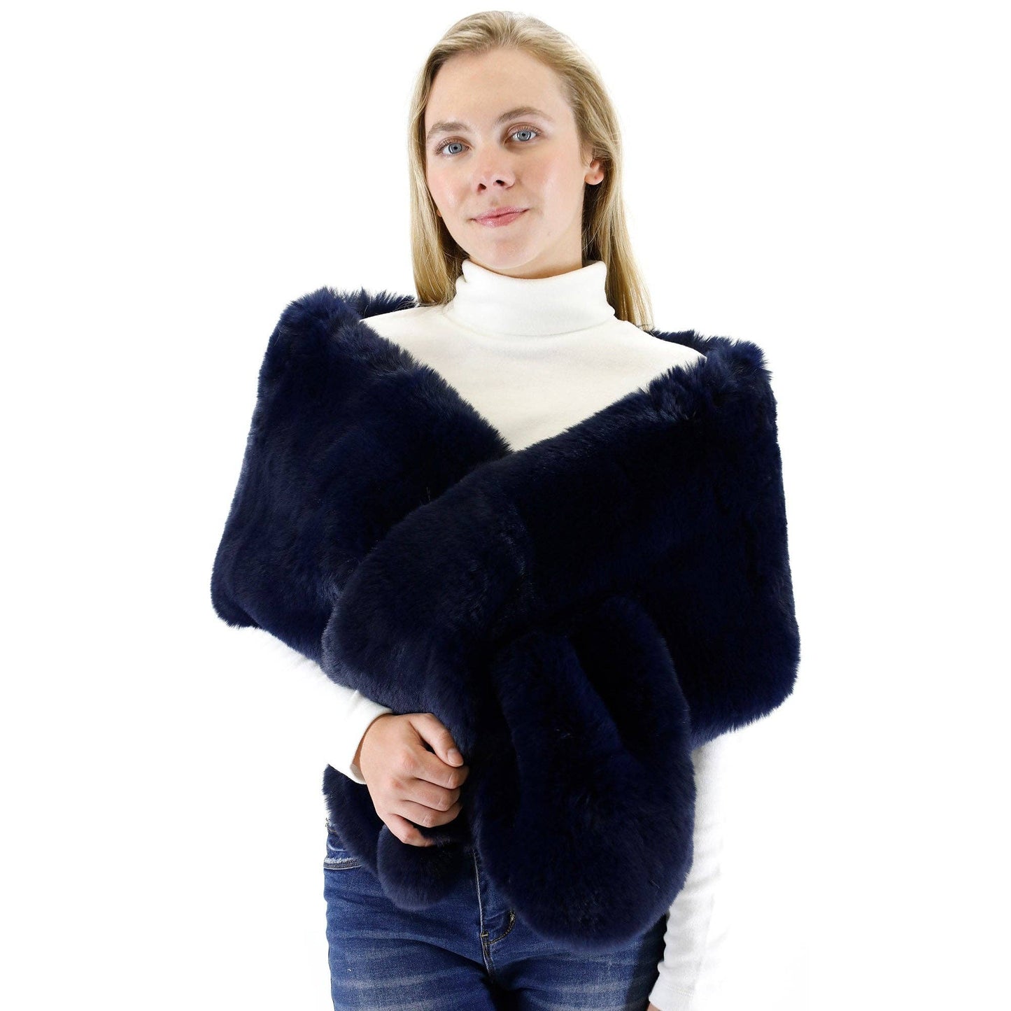 Mink Fur Shawl Wide