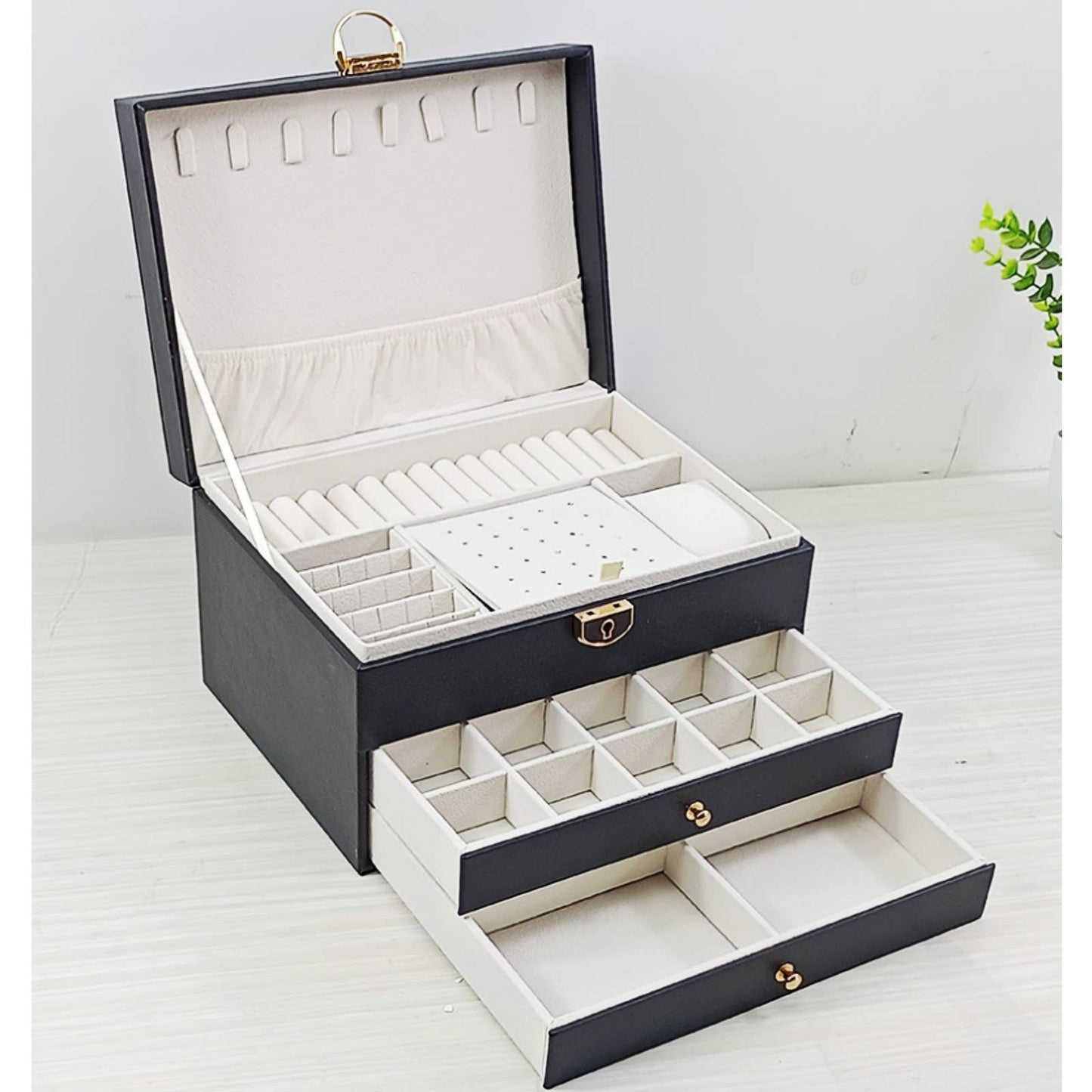 Durable 3-Drawer Large Capacity Jewelry Accessories Storage