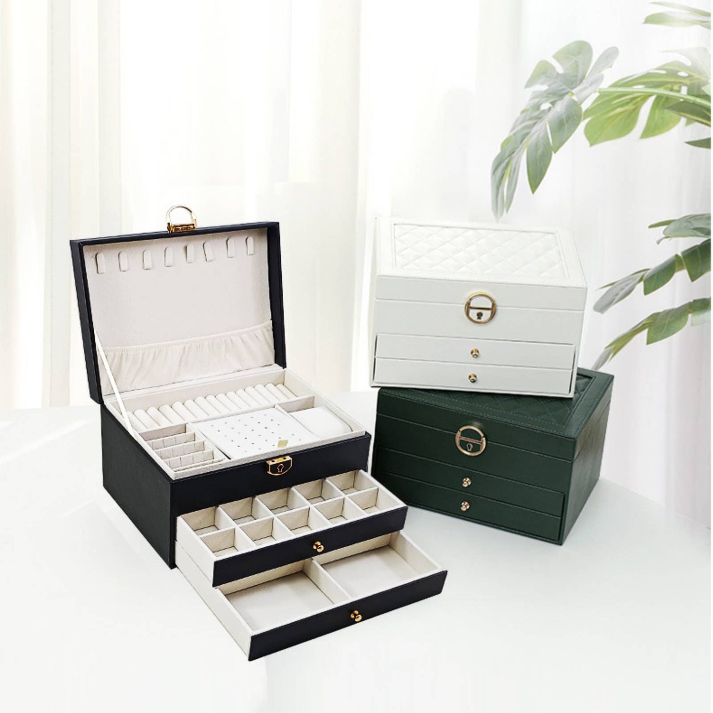 Durable 3-Drawer Large Capacity Jewelry Accessories Storage