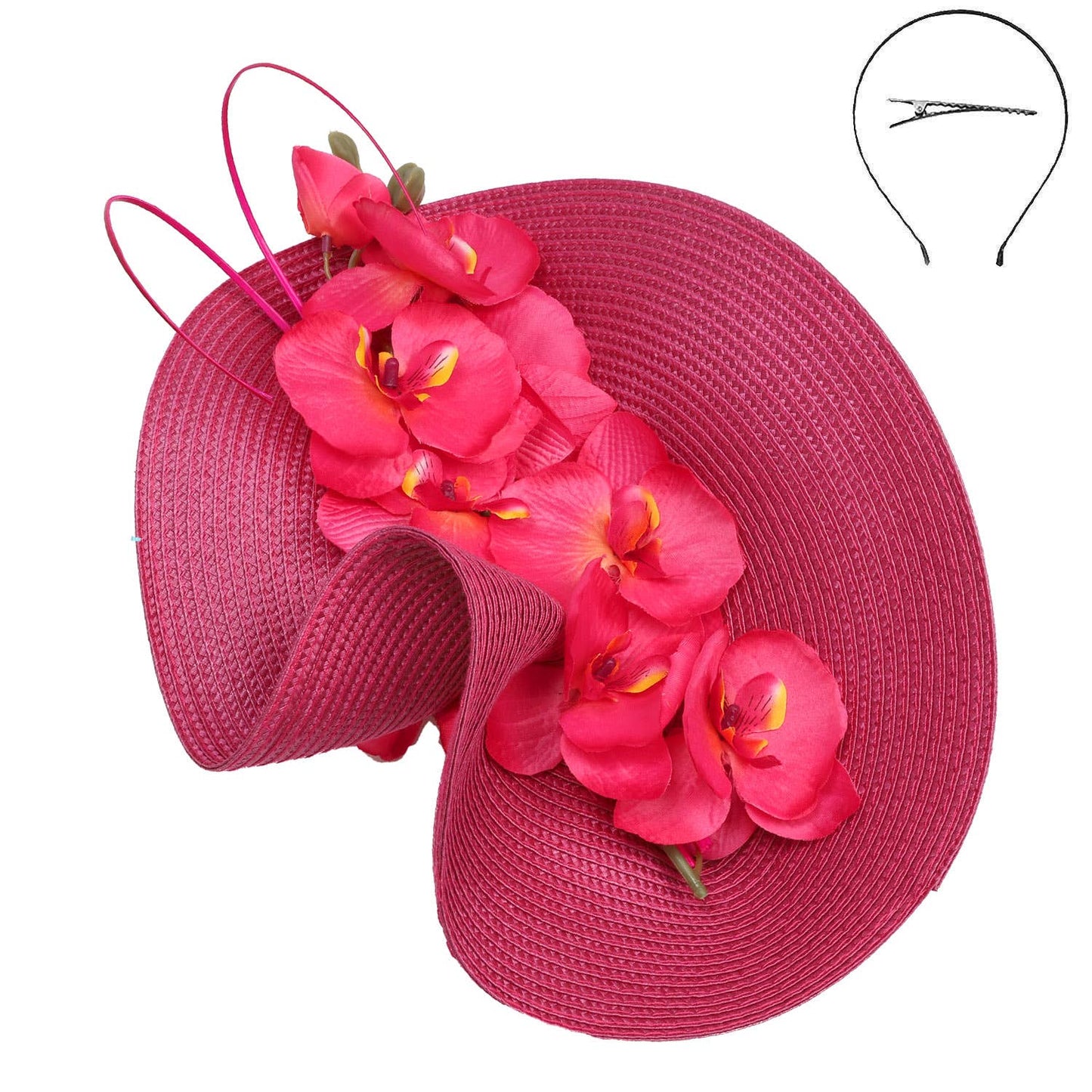 Fashion Fascinator with Orchid Flower