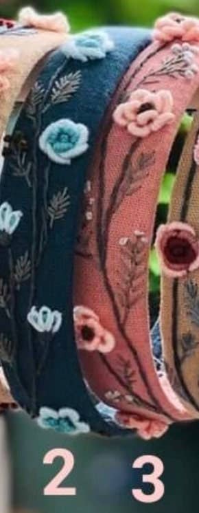 Floral Embroidered Headband, Charlotte Collection ✅