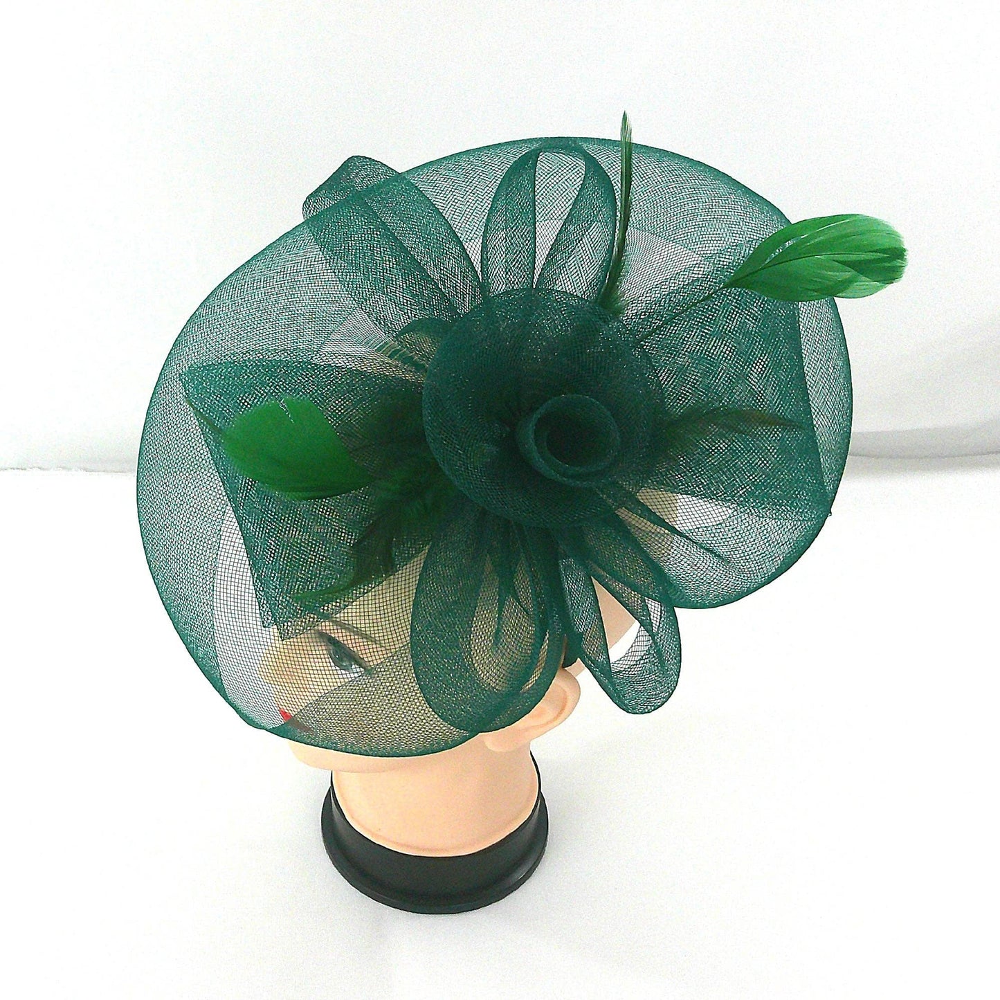 Fascinator Kentucky Derby & Tea Party Flower Feather Hat