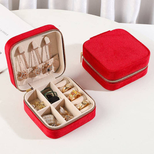 Fashionable Velvet Jewelry Storage Box