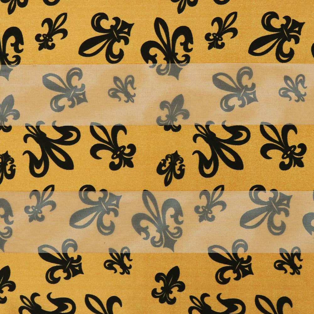 Mardi Gras Fleur De Lis Striped Long Scarf