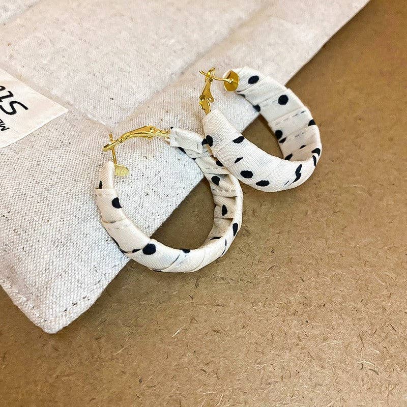 Fabric Wrapped Earrings