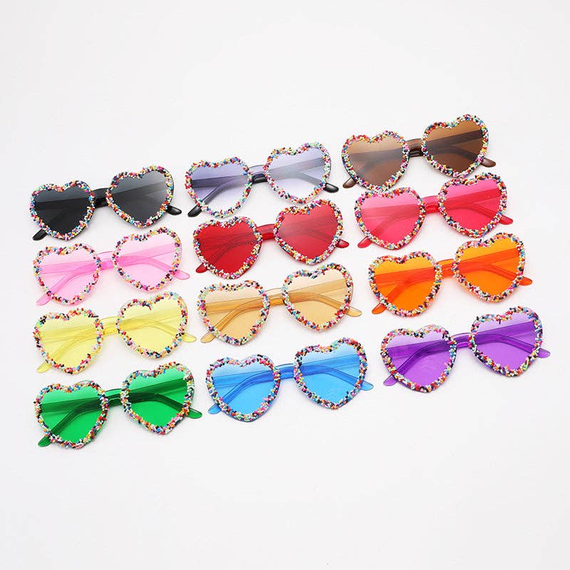 Heart-Shaped Fashion Sunglasses Trendy Beach Shades
