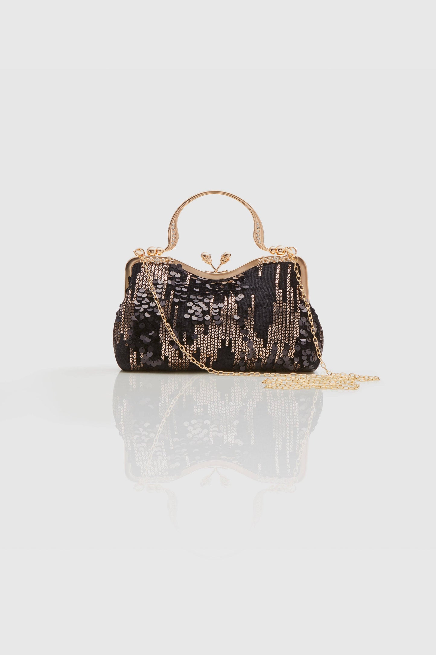 Luxury Irregular Sequin Velvet Clutch