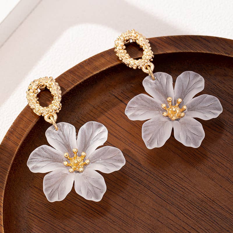 Fresh And Fashionable Flower Earrings
