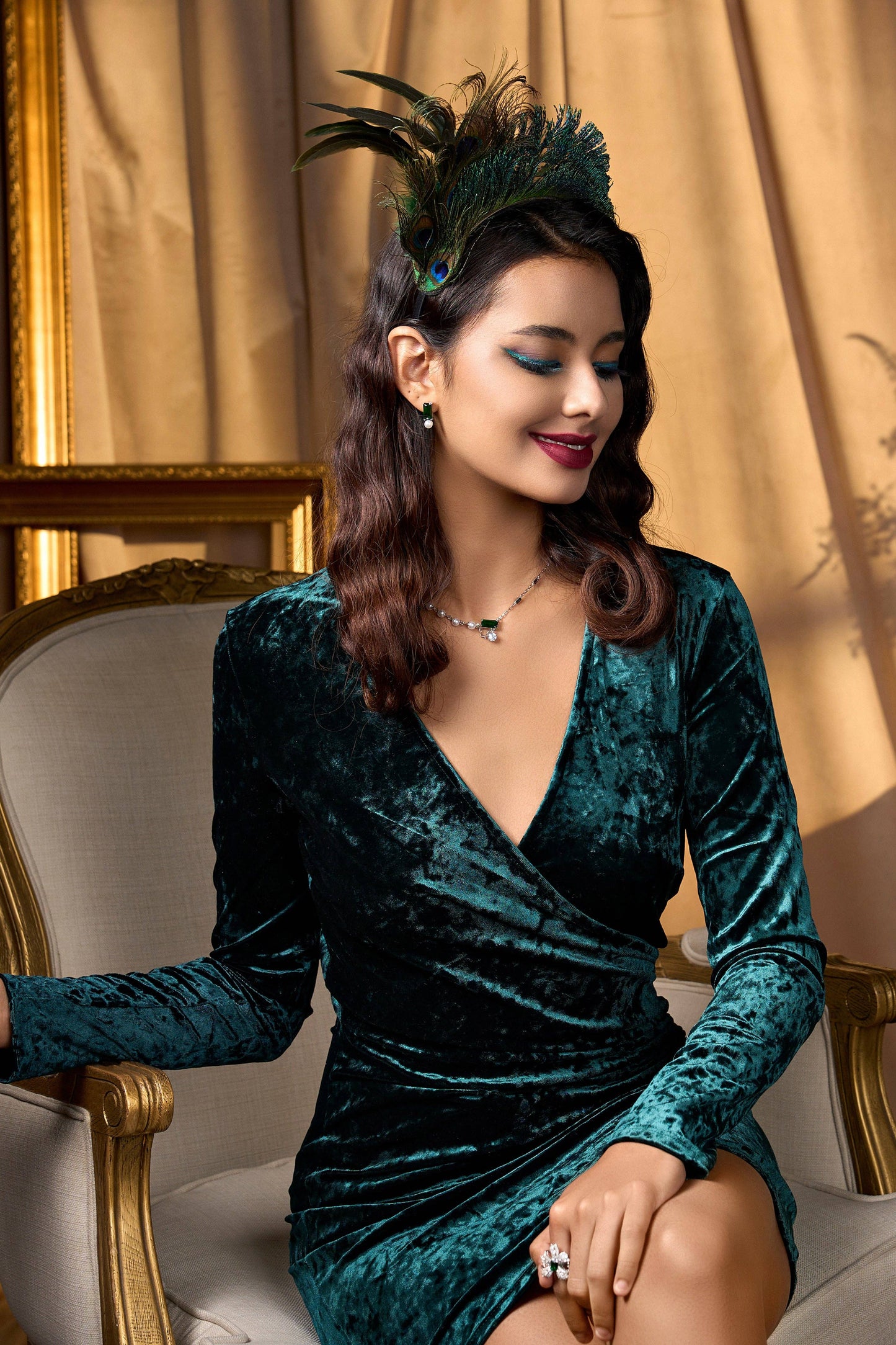 Peacock Feather Fascinator Headband