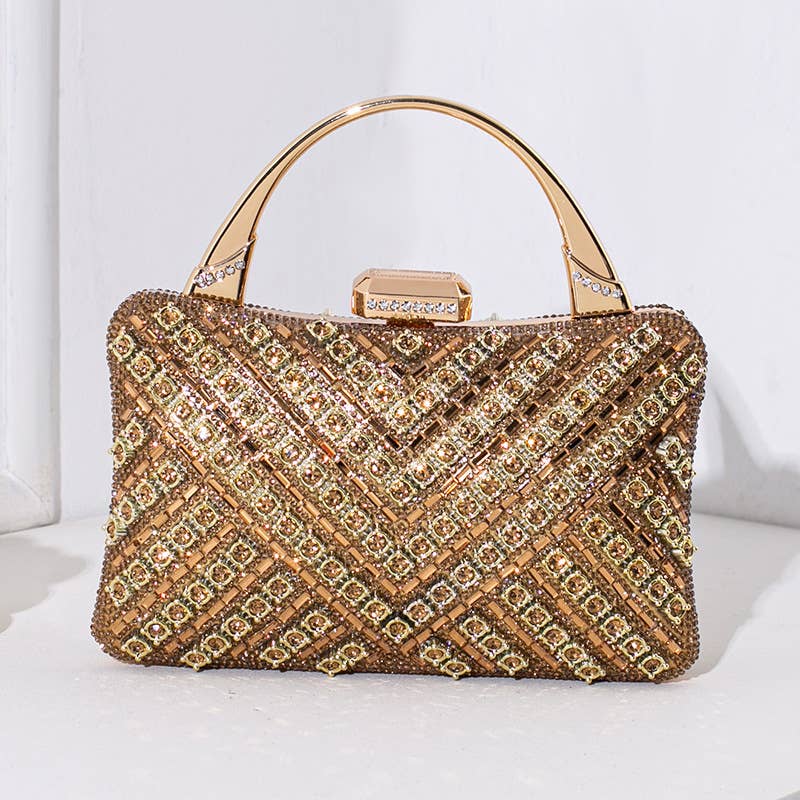 Women's High-End Diamond-Studded Banquet Handbag