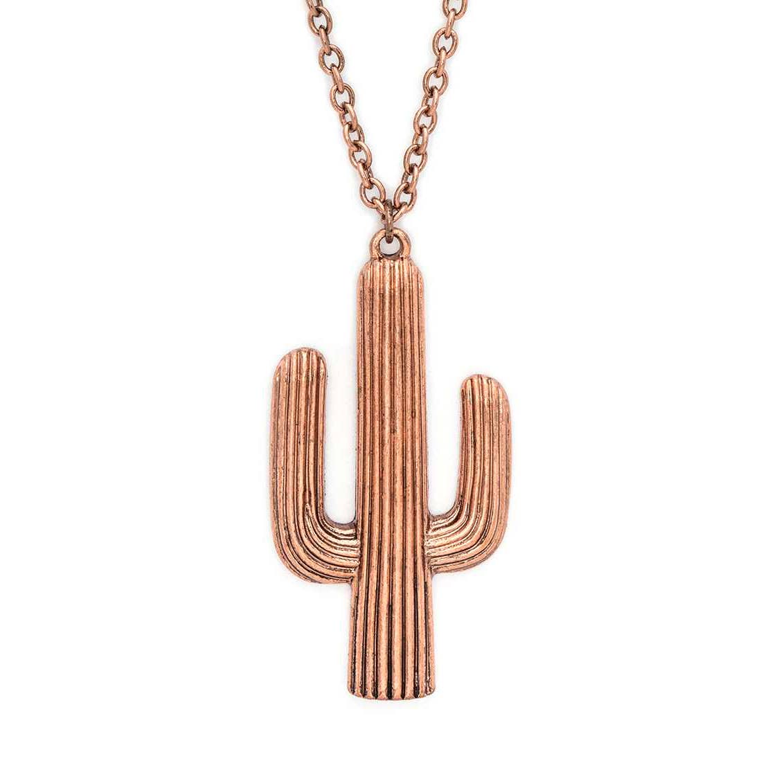Vintage Inspired Cactus Pendant Necklace Set
