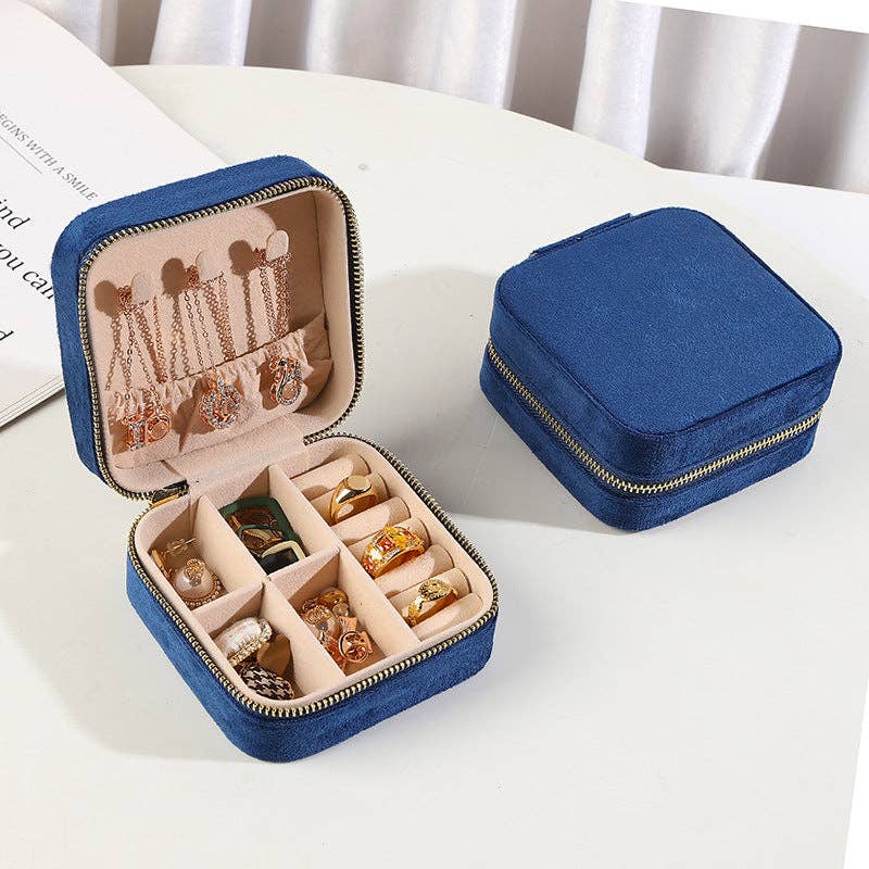 Fashionable Velvet Jewelry Storage Box