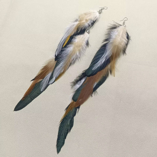 Sound of Running Feet Feather Earrings