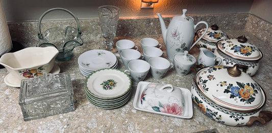 Vintage Crystal and Tableware Collection