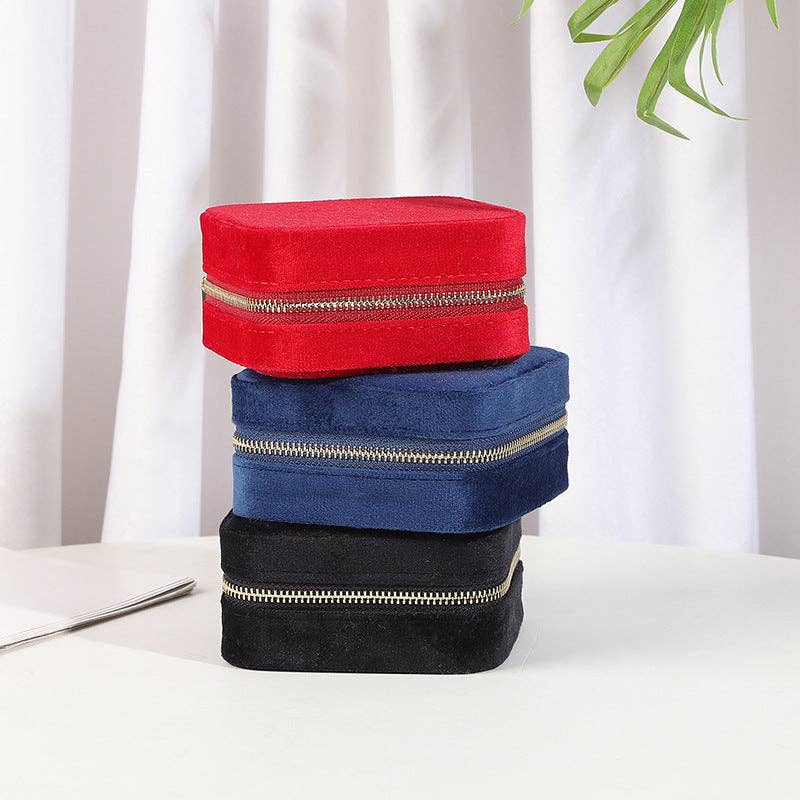 Fashionable Velvet Jewelry Storage Box