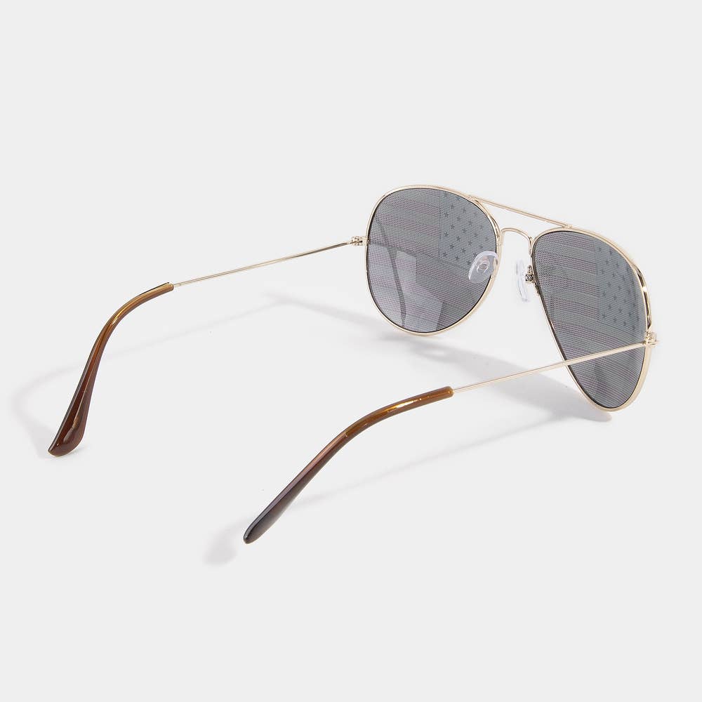 Patriotic Aviator American Flag Sunglasses