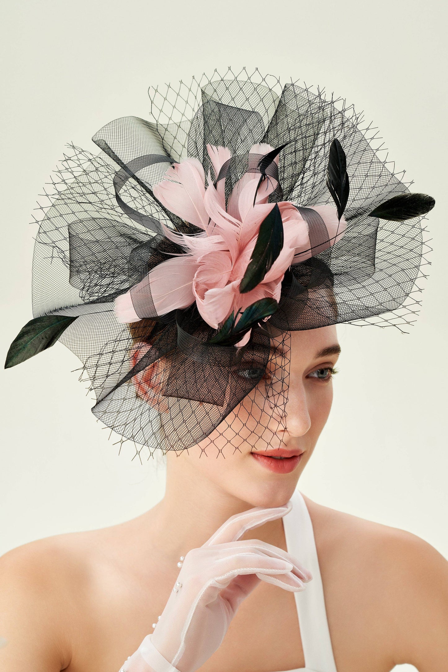 Vintage Veil Feather Fascinator